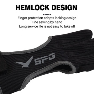 Juego de protectores de mano para ARCO, accesorios de protección para tiro con arco largo tradicional, recurvo, arco largo, profesional, caza, Pestaña de tres dedos - Product Image 6