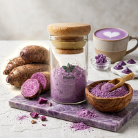 Poudre d'Ube Naturelle Déshydratée, Poudre de Patate Douce Violette Pure pour la Pâtisserie et les Boissons