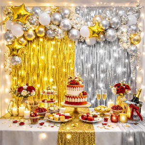 2m Laser <b>Foil</b> <b>Curtains</b> De Fiesta Cortinas Para Fiesta <b>Foil</b> <b>Curtain</b> Square Metallic Fringe <b>Foil</b> <b>Curtains</b> <b>Backdrop</b> Party Birthday - Product Image 6