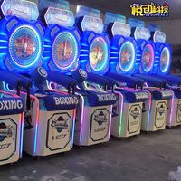 Machine de jeu d'arcade de boxe pour adultes en intérieur avec interface en anglais, construction métallique robuste, jeu de frappe de 200 kg