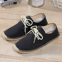 Chaussures en toile à lacets pour hommes, Espadrilles avec Logo personnalisé, pour un style décontracté