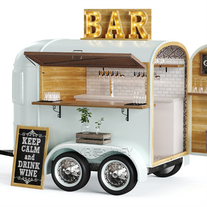 Custom Horse Box Mobile Kitchen Fully Equipped Stainless Steel Fryer <b>Griddle</b> Oven Fast Food Concession Catering Trailer - Product Image 1