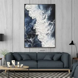 Ocean 3D Textured Ocean Acrylic Painting Abstract Coastal Wall Art Beach Canvas Painting