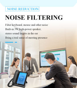 Téléphone IP VoIP écran 8 pouces son haute fidélité filtrage du bruit caméra Android double bande Wi-Fi POE RJ45 RJ11 Ports 16 SIP - Product Image 4