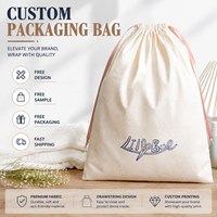 Sac en coton réutilisable avec cordon de serrage et impression de logo personnalisé pour l'emballage de cadeaux, d'aliments, de produits biologiques, de mousseline, de sacs de shopping, de pochettes anti-poussière