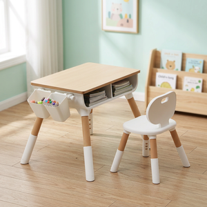 Juego de Silla y Escritorio Infantil Multifuncional de Plástico Moderno, Ajustable en Altura, Modelo BS-8833, Directo de Fábrica, para Uso Escolar y Doméstico, Zhejiang - Product Image 3