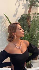 Magnifique ensemble collier et boucles d'oreilles pendantes de style européen et américain : Sublimez votre élégance pour les occasions spéciales - Product Image 4