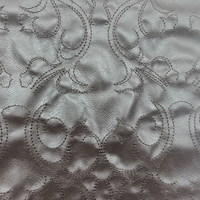 Tissu en cuir PU avec broderie en corde, dentelle décorative, 300 GSM, anti-moisissure et résistant à l'abrasion, pour vêtements de mode, manteaux, vestes
