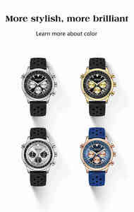 Reloj de Cuarzo Megir 2236 para Hombre, Diseño de Moda, Correa de Silicona, Cronómetro Impermeable, en Existencia, Reloj de Negocios de Fábrica - Product Image 6