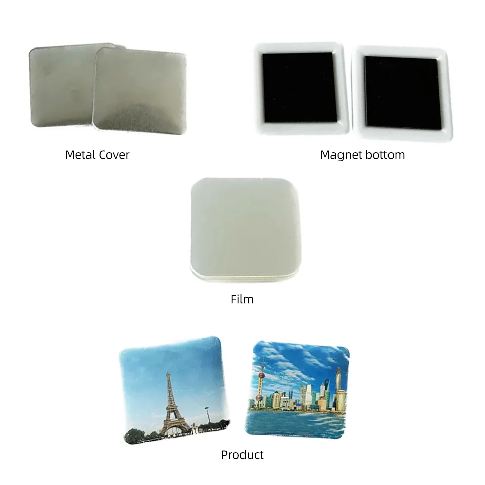 50*50mm 2inch Sky Blue Square Fridge Magnet Button Making Machine Kit ...