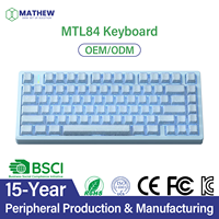 Clavier magnétique en métal CNC personnalisé ou clavier mécanique, disposition 75 %, matériau 6063, anodisation 180 mailles, sans fil, tri-mode
