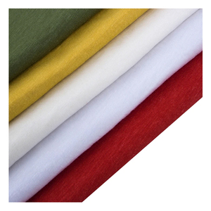 62014-all'ingrosso tessuto singolo Jersey personalizzato 70% <span class=keywords><strong>cotone</strong></span> organico 30% tessuto canapa 125gsm maglia canapa T Shirt tessuto - Product Image 6
