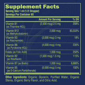 Compléments alimentaires en gouttes sublinguales végétaliennes personnalisées à la saveur de vitamine B12 B6, stimulant énergétique, produit de beauté - Product Image 3