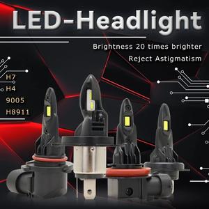 A52 LED faro Hi <span class=keywords><strong>Lo</strong></span> Beam alta potencia H4 9005 H7 30W <span class=keywords><strong>5</strong></span> Mini CSP Chip Universal coche accesorios modelo Fusion - Product Image 5