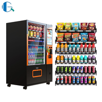Distributeur automatique populaire pour aliments et boissons avec écran tactile, lecteur de carte, paiement par pièces et espèces, et fonction de change pour centres commerciaux