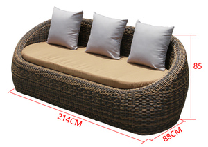 Fuera rústico Balcón de mimbre de sofás al aire libre sofá Muebles de Jardín poltrone in de mimbre - Product Image 3