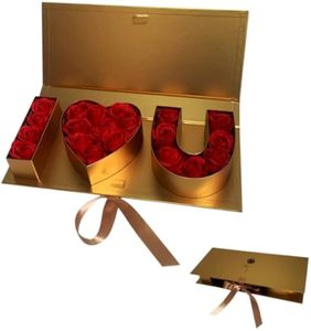 Vente en gros de boîtes-cadeaux en carton floral laminé mat 'I <span class=keywords><strong>Love</strong></span> You U' Boîtes florales vides en forme de lettre imprimées Matériaux recyclés - Product Image 2