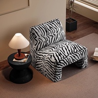 Fauteuil individuel style Wabi-Sabi à motif tigre vintage, chaise longue de luxe moderne haut de gamme pour salon et chambre