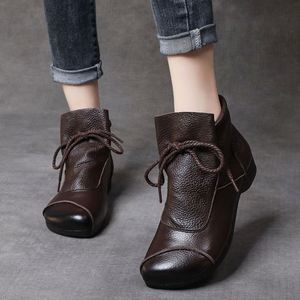 Retro Style Western Square Toe Square Heel Soft PU Ladies' Midi Ankle <b>Boots</b> with Soft Soles Summer - Product Image 1