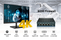 Mini PC N100, 8GB, 256GB, 2 LAN, Doble HD-MI 4K, 4 USB COM, DDR4, Sin Ventilador, Computadora Industrial Integrada para Automatización, IoT Edge