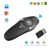 PPT Presentación inalámbrica Clicker Puntero láser rojo Página Turning Pen Powerpoint 2,4G RF Presentador inalámbrico Ratón de control remoto