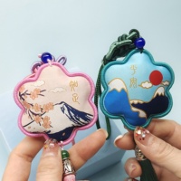 Amulettes japonaises OMaMori personnalisées pour la bonne chance - Cadeau fait main en polyester/textile 50x80mm tendance