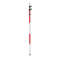Bâton de topographie télescopique durable 2,6m 3,6m 4,6m 5,2m pour station totale/théodolite/prisme/RTK/GNSS