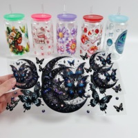 Pegatinas Personalizadas para Vasos con Diseño de Dibujos Animados, UV DTF, 16oz, Resistentes al Agua, Lavables, Fáciles de Despegar, Cualquier Tamaño, Venta al Por Mayor