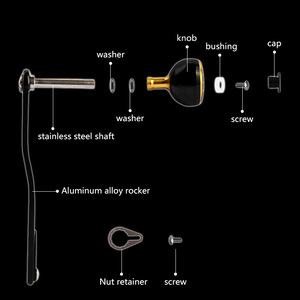 EKFan 87MM Aluminum Alloy Single Fishing Reel Handle for <strong>Daiwa</strong> Baitcasting Bait <strong>Casting</strong> Durm Reel Handle Fishing Accessories - Product Image 5