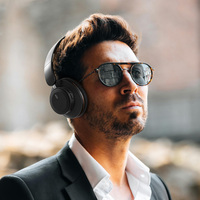 Casque de jeu sans fil BT 5.3 ANC avec son Hi-Fi étanche IPX5, AAC à faible latence pour le sport, les DJ, les aides auditives et l'aviation