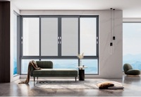 Puertas y Ventanas Abatibles de Aleación de Aluminio con Malla Antimosquitos Integrada y Aislamiento Acústico para Balcones de Villas; de Piso a Techo