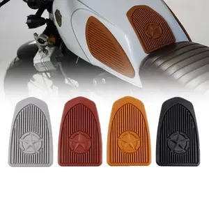 Retro Motorcycle Cafe Racer Gas Moto Fuel tank Rubber Stickers Pad Protector sheath 3M side For Honda M3 CFMOTO CF125 Universal