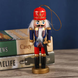 <span class=keywords><strong>Quatre</strong></span> pendentifs d'arbre de noël peints à la main de 12cm, décorations de noël, cadeaux <span class=keywords><strong>casse</strong></span>-<span class=keywords><strong>noisette</strong></span> en bois - Product Image 3