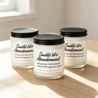 Vela Aromática de Cera de Soya de Marca Privada, Ecológica, No Tóxica, en Recipiente de Vidrio, con Etiqueta Personalizada para Regalo de San Valentín o Navidad