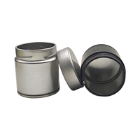 Boîte en fer blanc de 30g de qualité alimentaire, petite et ronde, pour 100g de poudre de matcha, avec couvercle à vis, vente en gros