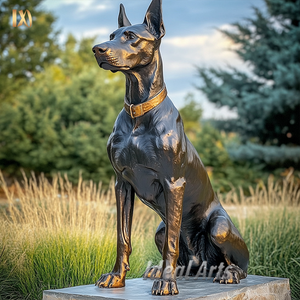 Estatuas de <span class=keywords><strong>Perro</strong></span> Faraón de Bronce a Tamaño Real, Venta al Por Mayor, Directo de Fábrica, Esculturas para Jardín Exterior - Product Image 3