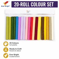 Papier crépon 90g de haute qualité, 100% matériau premium, idéal pour les fleurs, projets de bricolage, emballage cadeau, expédition immédiate