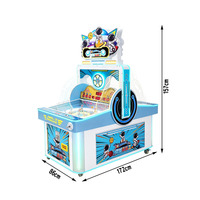 Machine d'arcade Pinball Interstellar II pour enfants avec éclairage dynamique, système de récompense par tickets, garantie d'un an, métal et plastique