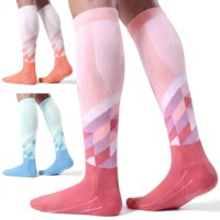 Chaussettes de sport respirantes avec soutien de la voûte plantaire, antidérapantes, à compression graduée 15-20 mmHg