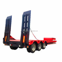 Dongxu Liangshan 6 essieux surbaissé remorque 80-120 tonnes 24 roues transportant grue pelle Lowbed semi-remorque à vendre