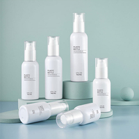 Diskon Besar Pabrik Langsung PP AS Serum Matte Putih Botol Kaca Pompa Pengap Putih 30Ml 50ML Set Botol Vakum Akrilik