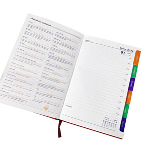 A5 <b>Pink</b> Cover Hardcover Custom Year Calendar Planner Daily Schedule <b>Notebook</b> 100 Sheets - Product Image 4