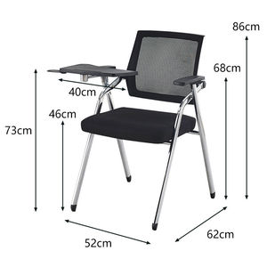 Low MOQ School Furniture <strong>Student</strong> Lecture Training <strong>Chair</strong> Study Office Mesh Folding Training <strong>Chair</strong> with <strong>Writing</strong> <strong>Pad</strong>