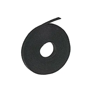 Black Reusable Hook and Loop Cable Tie Wrap Rolls