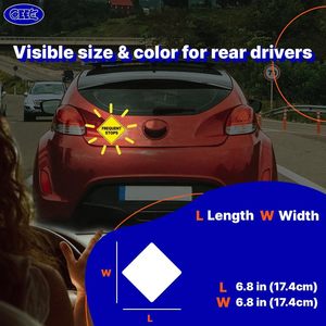 Adesivo Magnetico per Auto per Conducenti <span class=keywords><strong>di</strong></span> Servizi <span class=keywords><strong>di</strong></span> Consegna con Frenite Frequenti, Opzioni <span class=keywords><strong>di</strong></span> Colore, Resistente alle Intemperie, Forma a Diamante 68 X 68 (Giallo) - Product Image 5