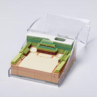 Carnet de notes en papier 3D personnalisé sur le thème de l'architecture chinoise, calendrier magique, porte-stylo en acrylique fait main de luxe, nouvelle tendance, cadeau de papeterie