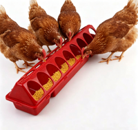 Mangeoire à bascule classique pour poussins et volailles, durable, à bords lisses, pour animaux de ferme, avec 12/18/28 ouvertures, pour grange, utilisation fiable