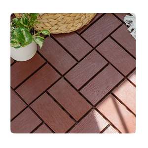 Carreaux de sol carrés extérieurs en plastique à grain de bois - Product Image 6