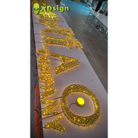 Enseigne 3D personnalisée XDsign à LED, effet ciel étoilé, lettres lumineuses à commande Bluetooth, signalétique extérieure certifiée CE, décoration lumineuse