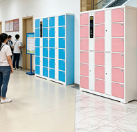 Casier intelligent pour bagages d'aéroport, armoire de rangement autonome pour gare ferroviaire à grande vitesse, grand casier à bagages en acier avec code QR